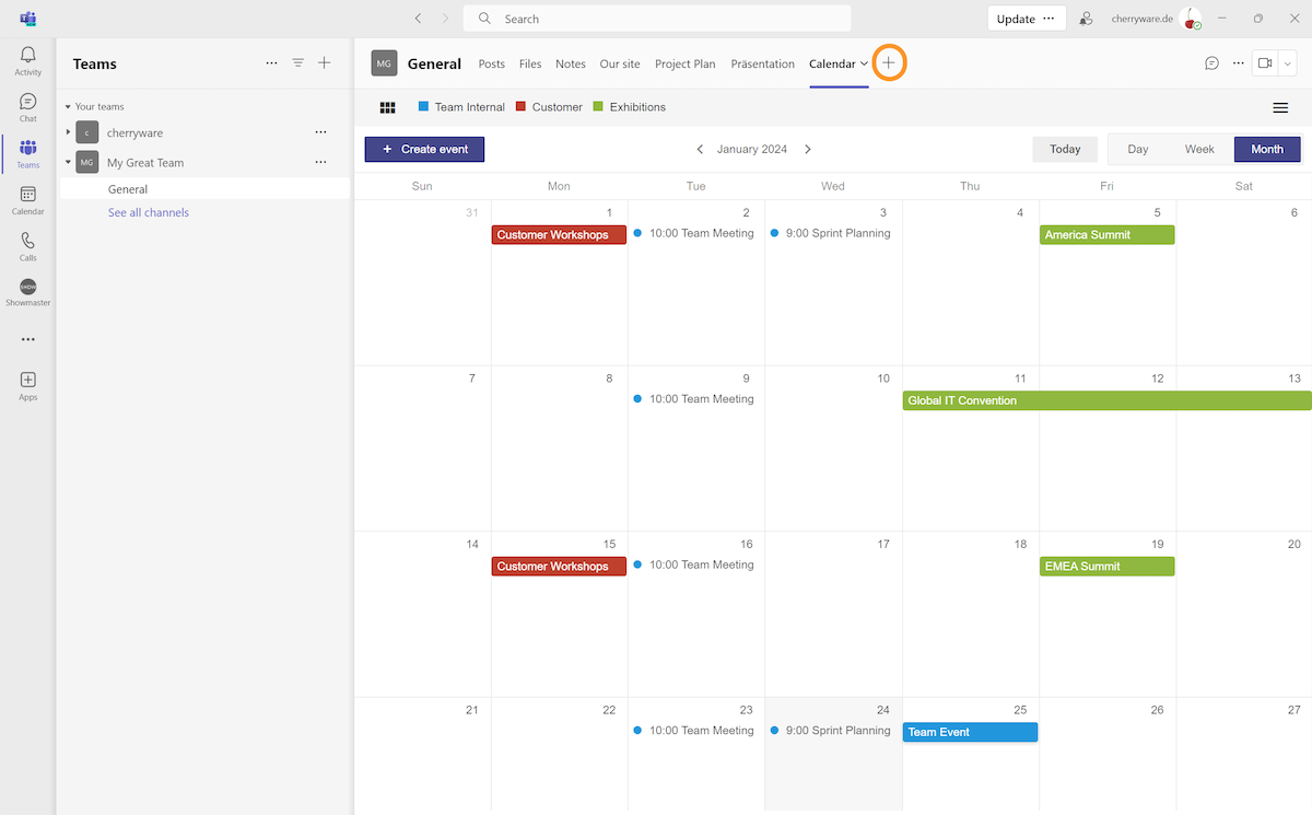 Add Shared Calendar to another channel – Step 3